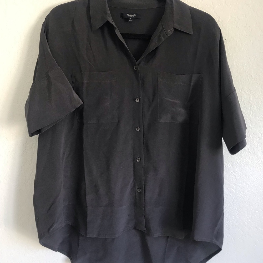 S Madewell Button-Down Short Sleeve Shirt